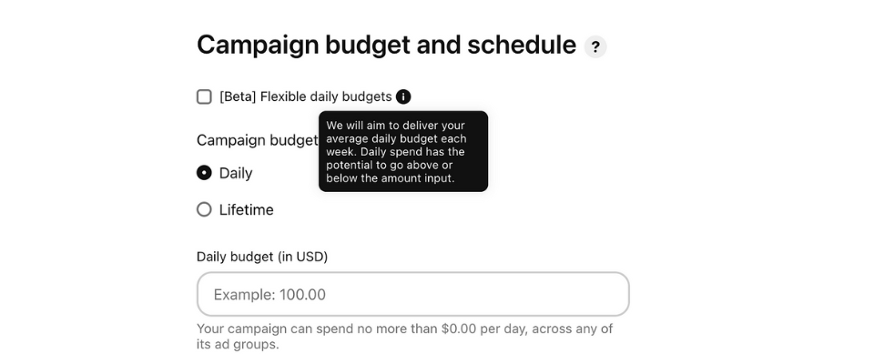 campaign budget setting